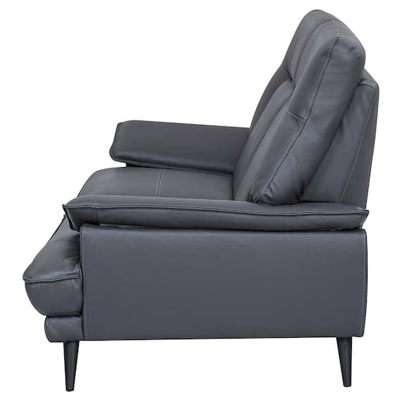 3人掛けソファ 本革(一部合成皮革)タイプ (SL01 GY) 3枚目画像