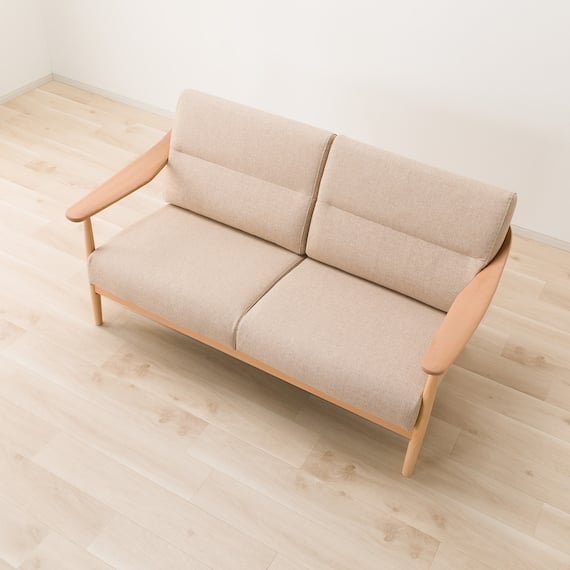 傷・汚れに強い 2人掛けソファ 布張りタイプ (NコレクションS1 NSF NA/BE) 6枚目画像