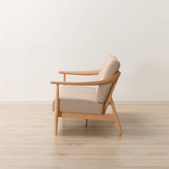 傷・汚れに強い 2人掛けソファ 布張りタイプ (NコレクションS1 NSF NA/BE) 8枚目画像