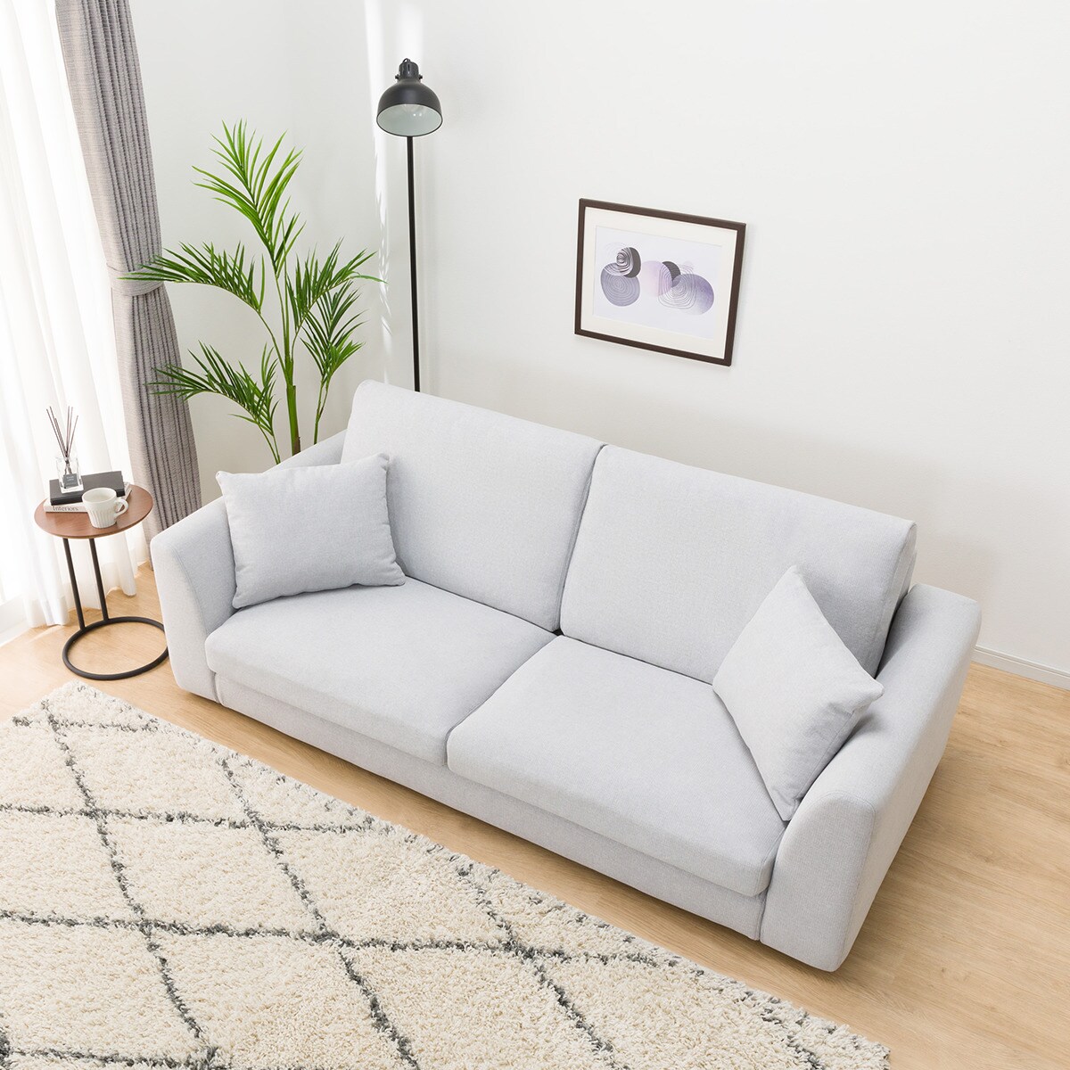 NITORI ファブリック ソファ 3人掛け 2023年 家具 Ma2046 ニトリ 3人掛け布張りソファ(MK02 KD MO) : ニトリ Yahoo!店