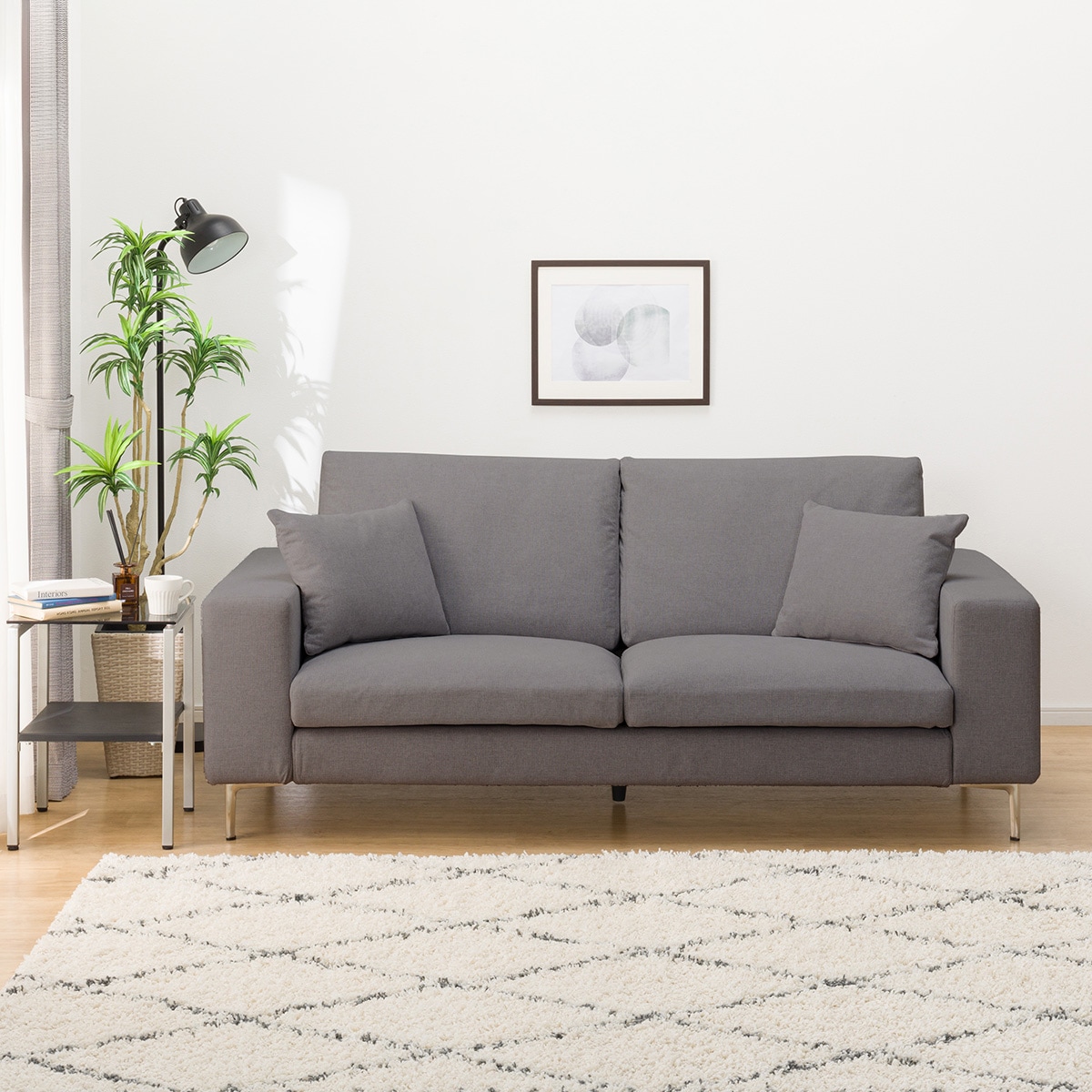 3人掛けカスタマイズソファ 布張りタイプ (ミディアムタイプ