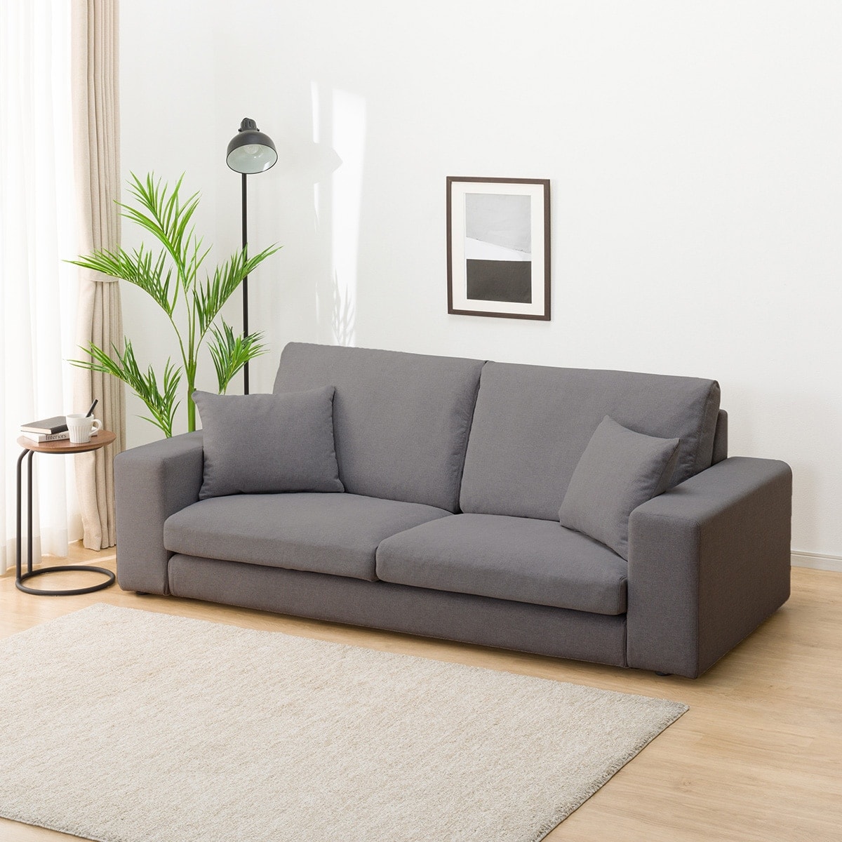 【最終価格】ニトリ　マイス　グレー　布製ソファ　3人掛け ニトリ 3人掛け布張りソファ(MK02 KD LGY) : ニトリ Yahoo!店