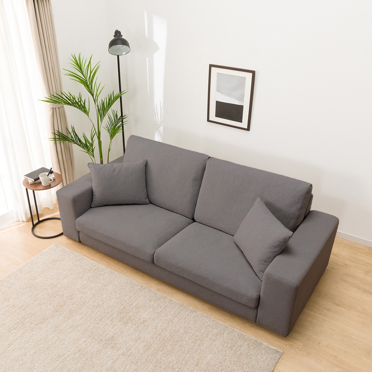 3人掛けカスタマイズソファ 布張りタイプ (ミディアムタイプ/ロー