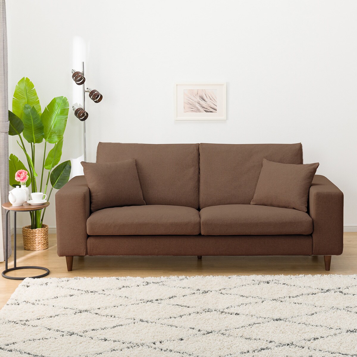 3人掛けカスタマイズソファ 布張りタイプ (ミディアムタイプ/標準