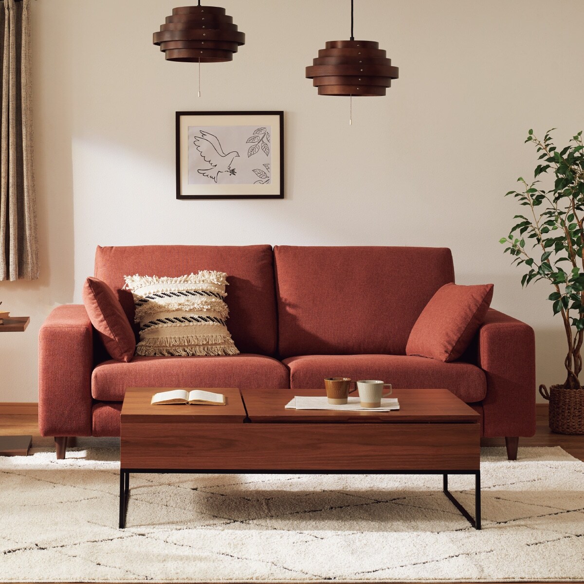 3人掛けカスタマイズソファ 布張りタイプ (ミディアムタイプ