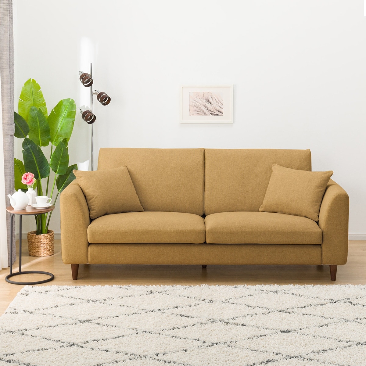 3人掛けカスタマイズソファ 布張りタイプ (ミディアムタイプ/標準