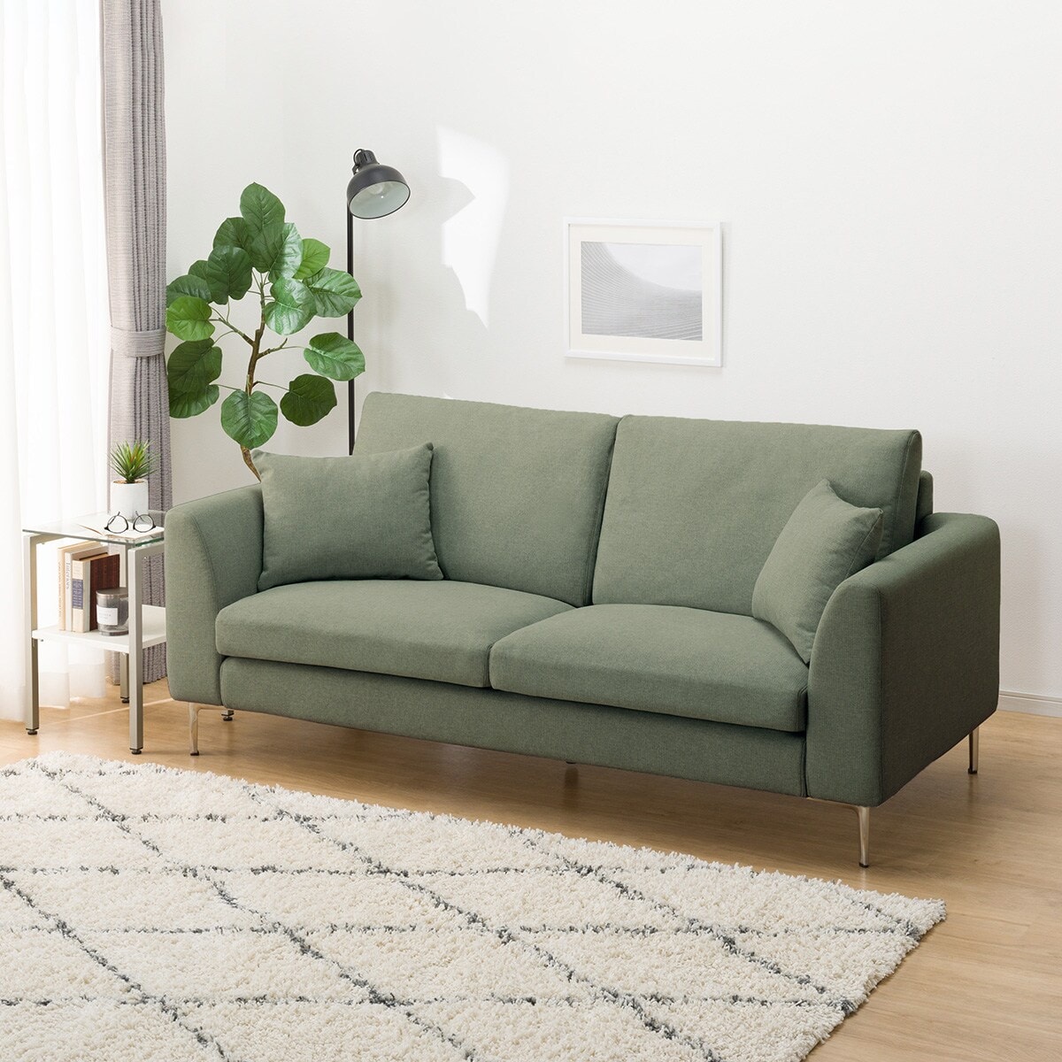 3人掛けカスタマイズソファ 布張りタイプ (ミディアムタイプ/ハイ