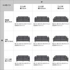 3人掛けカスタマイズソファ 布張りタイプ (MS02 ふつう ワイド肘 標準タイプ/木製脚MBR YGR) 4枚目画像