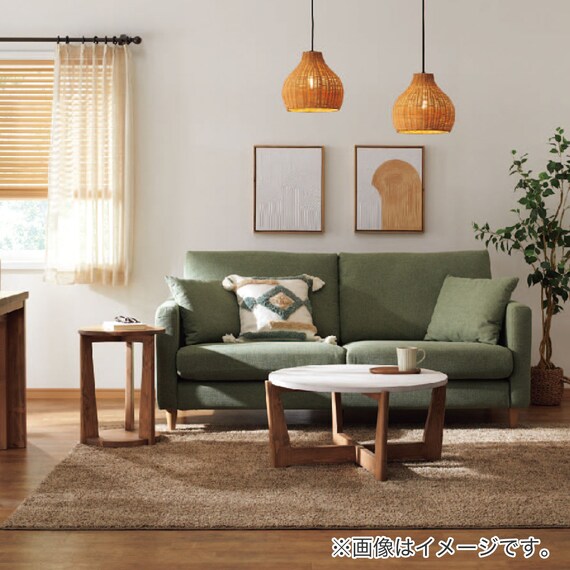 3人掛けカスタマイズソファ 布張りタイプ (MS02 ふつう ワイド肘 標準タイプ/木製脚MBR YGR) 5枚目画像