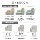 傷・汚れに強い 3人掛けカスタマイズソファ 布張りタイプ (MS02 ふつう スリム肘 標準タイプ/木製脚MBR Nシールド MGY) 3枚目画像