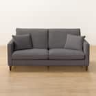 傷・汚れに強い 3人掛けカスタマイズソファ 布張りタイプ (MS02 ふつう スリム肘 標準タイプ/木製脚MBR Nシールド MGY) 8枚目画像