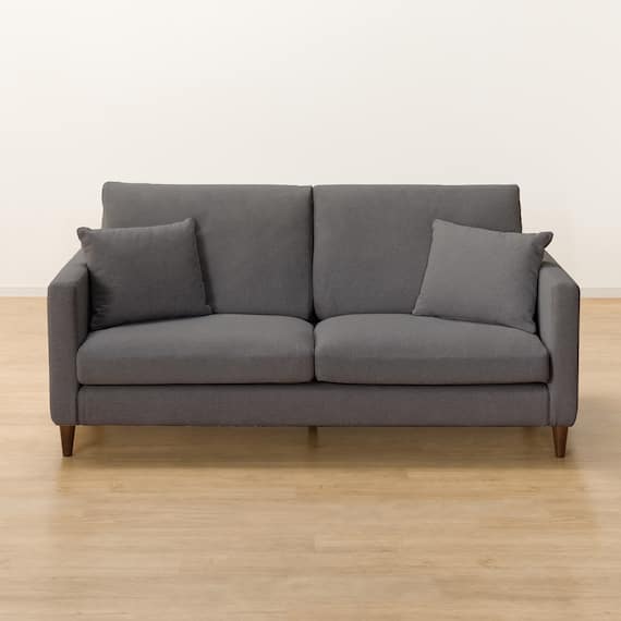 傷・汚れに強い 3人掛けカスタマイズソファ 布張りタイプ (MS02 ふつう スリム肘 標準タイプ/木製脚MBR Nシールド MGY) 8枚目画像