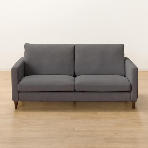 傷・汚れに強い 3人掛けカスタマイズソファ 布張りタイプ (MS02 ふつう スリム肘 標準タイプ/木製脚MBR Nシールド MGY) 9枚目画像