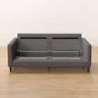 傷・汚れに強い 3人掛けカスタマイズソファ 布張りタイプ (MS02 ふつう スリム肘 標準タイプ/木製脚MBR Nシールド MGY) 10枚目画像