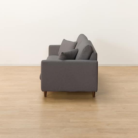 傷・汚れに強い 3人掛けカスタマイズソファ 布張りタイプ (MS02 ふつう スリム肘 標準タイプ/木製脚MBR Nシールド MGY) 11枚目画像