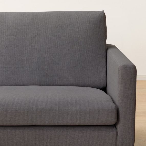 傷・汚れに強い 3人掛けカスタマイズソファ 布張りタイプ (MS02 ふつう スリム肘 標準タイプ/木製脚MBR Nシールド MGY) 13枚目画像