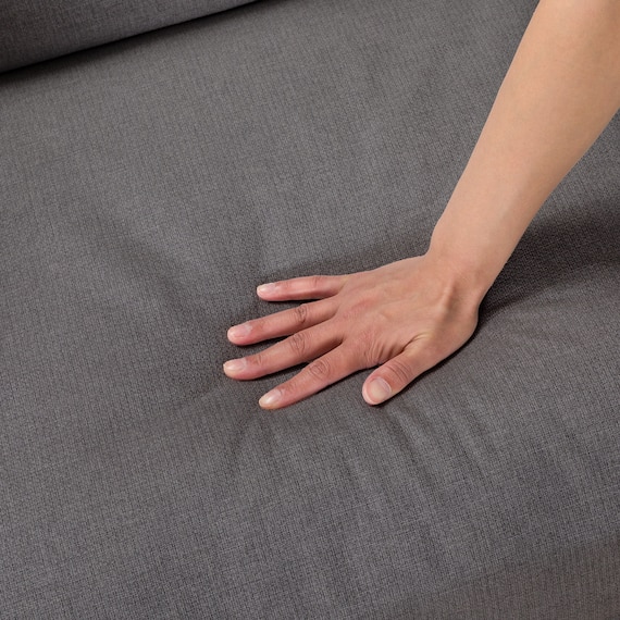 傷・汚れに強い 3人掛けカスタマイズソファ 布張りタイプ (MS02 ふつう スリム肘 標準タイプ/木製脚MBR Nシールド MGY) 24枚目画像