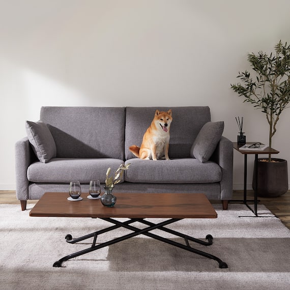 傷・汚れに強い 3人掛けカスタマイズソファ 布張りタイプ (MS02 ふつう スリム肘 標準タイプ/木製脚MBR Nシールド MGY) 29枚目画像