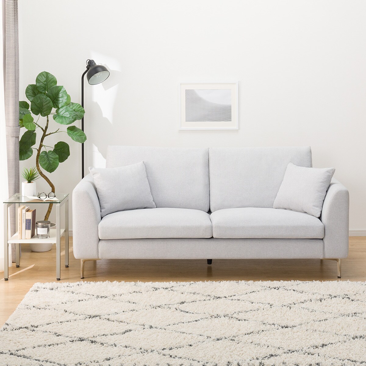 3人掛けカスタマイズソファ 布張りタイプ (ソフトタイプ/ハイタイプ