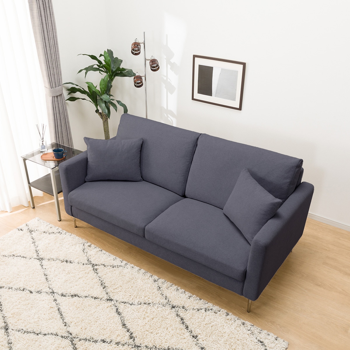 3人掛けカスタマイズソファ 布張りタイプ (ソフトタイプ/ハイタイプ