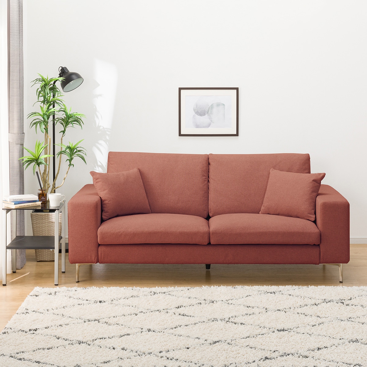 傷・汚れに強い 3人掛けカスタマイズソファ 布張りタイプ (Nシールド