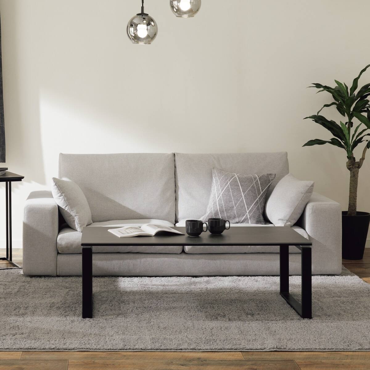 3人掛けカスタマイズソファ 布張りタイプ (MS02 かため ワイド肘 ロー