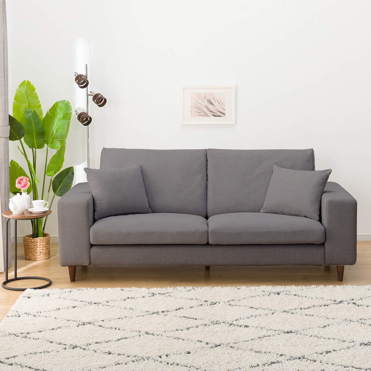 カスタマイズ3人掛けファブリックソファ(ハードタイプ/標準