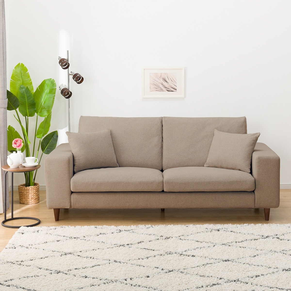 3人掛けカスタマイズソファ 布張りタイプ (ハードタイプ/標準タイプ