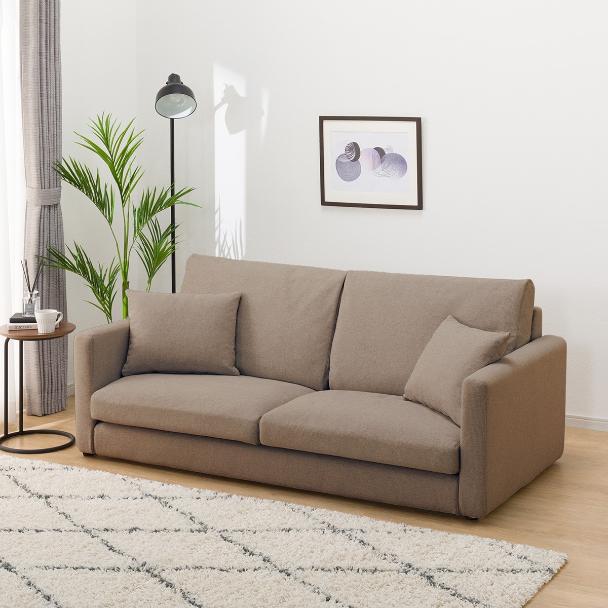 3人掛けカスタマイズソファ 布張りタイプ (ハードタイプ/ロータイプ