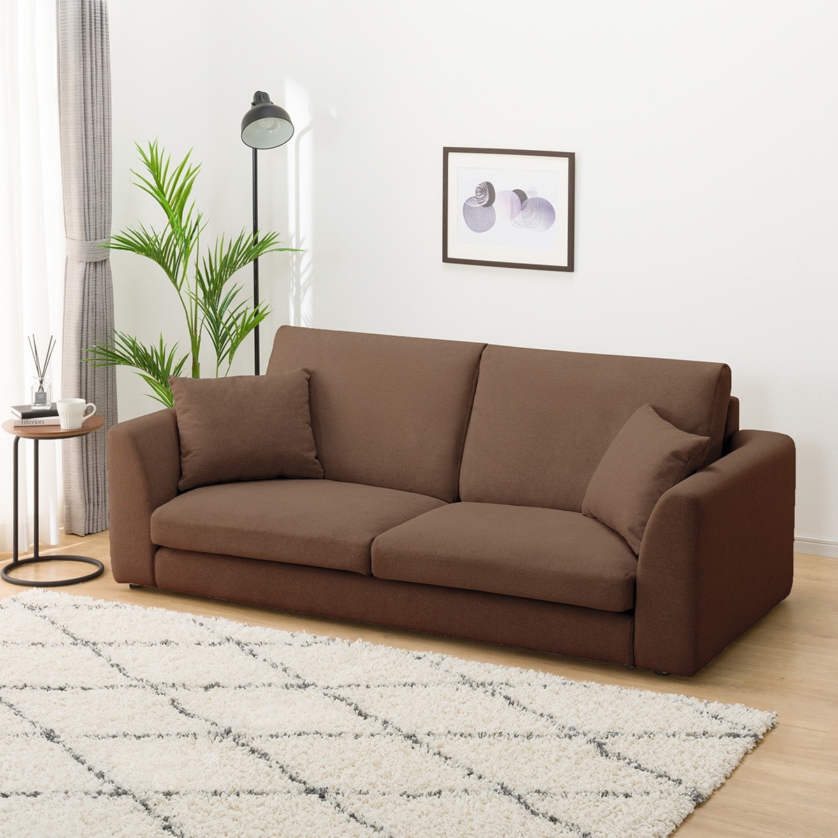 3人掛けカスタマイズソファ 布張りタイプ (ハードタイプ/ロータイプ