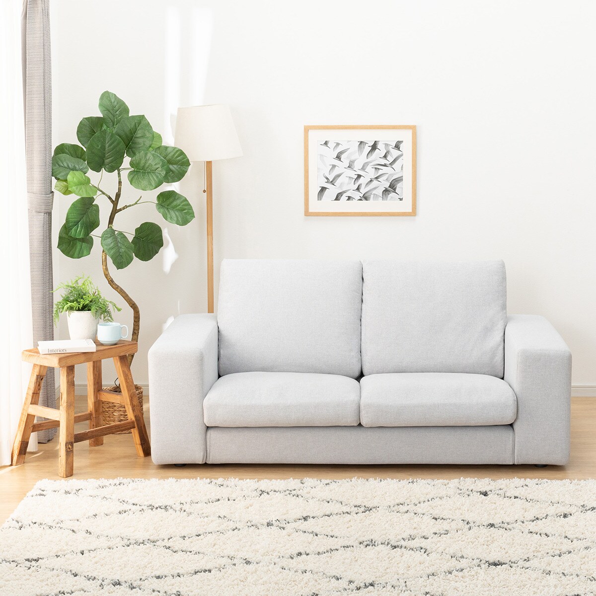 2人掛けカスタマイズソファ 布張りタイプ (ミディアムタイプ/ロー