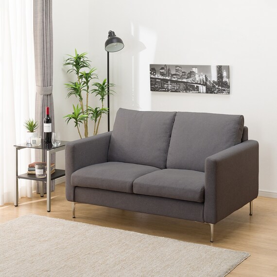 2人掛けカスタマイズソファ 布張りタイプ (ミディアムタイプ/ハイ  