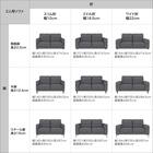 2人掛けカスタマイズソファ 布張りタイプ (MS02 ふつう スリム肘 ハイタイプ/スチール脚SL MGY) 23枚目画像