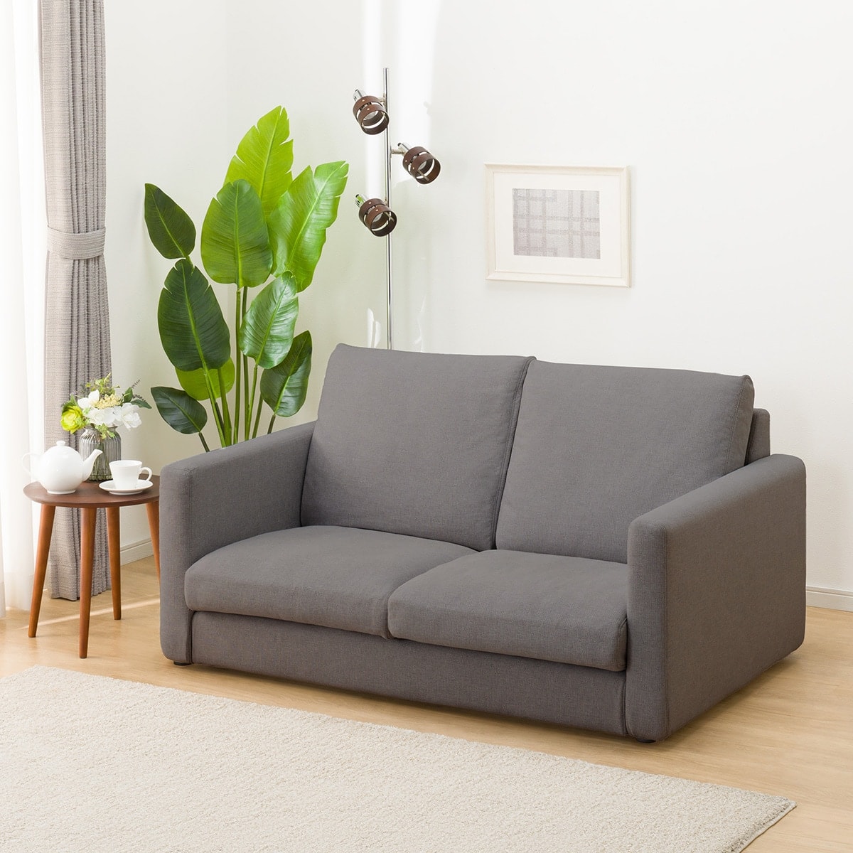 2人掛けカスタマイズソファ 布張りタイプ (ミディアムタイプ/ロー