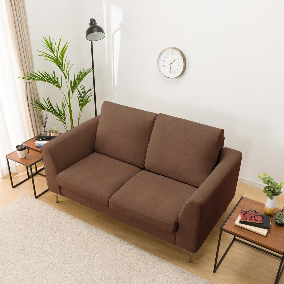 2人掛けカスタマイズソファ 布張りタイプ (ミディアムタイプ/ハイ