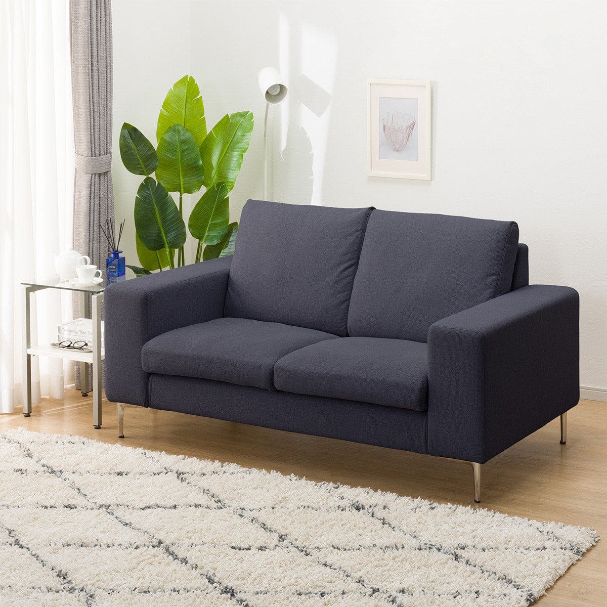 2人掛けカスタマイズソファ 布張りタイプ (ミディアムタイプ/ハイ