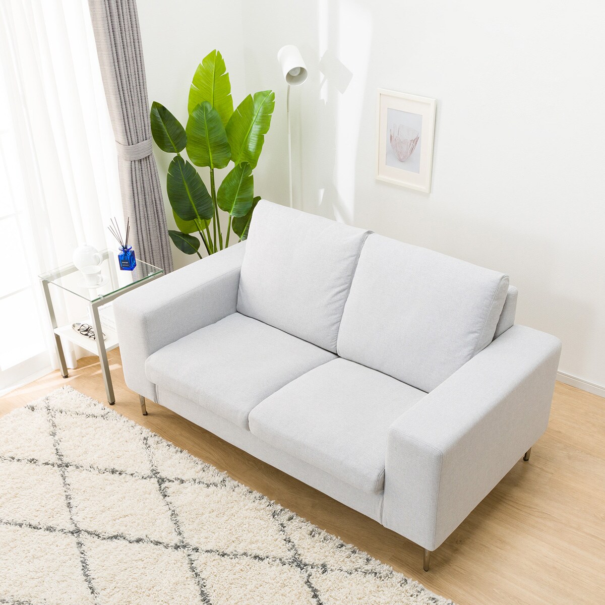 2人掛けカスタマイズソファ 布張りタイプ (ソフトタイプ/ハイタイプ