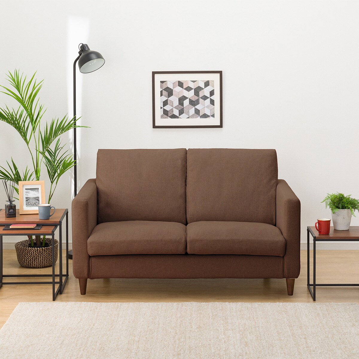 2人掛けカスタマイズソファ 布張りタイプ (ソフトタイプ/標準タイプ