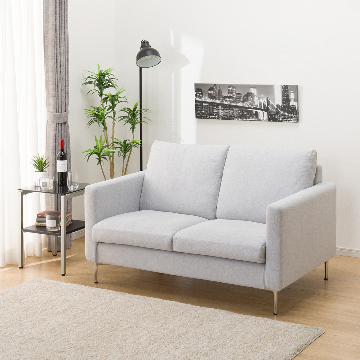 2人掛けカスタマイズソファ 布張りタイプ (ハードタイプ/ハイタイプ