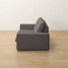 2人掛けカスタマイズソファ 布張りタイプ (MS02 かため ワイド肘 ロータイプ/プラスチック脚BK MGY) 9枚目画像