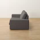 2人掛けカスタマイズソファ 布張りタイプ (MS02 かため ワイド肘 ロータイプ/プラスチック脚BK MGY) 9枚目画像