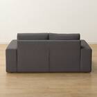 2人掛けカスタマイズソファ 布張りタイプ (MS02 かため ワイド肘 ロータイプ/プラスチック脚BK MGY) 10枚目画像