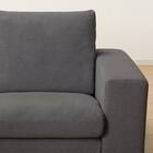 2人掛けカスタマイズソファ 布張りタイプ (MS02 かため ワイド肘 ロータイプ/プラスチック脚BK MGY) 11枚目画像