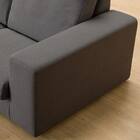 2人掛けカスタマイズソファ 布張りタイプ (MS02 かため ワイド肘 ロータイプ/プラスチック脚BK MGY) 13枚目画像