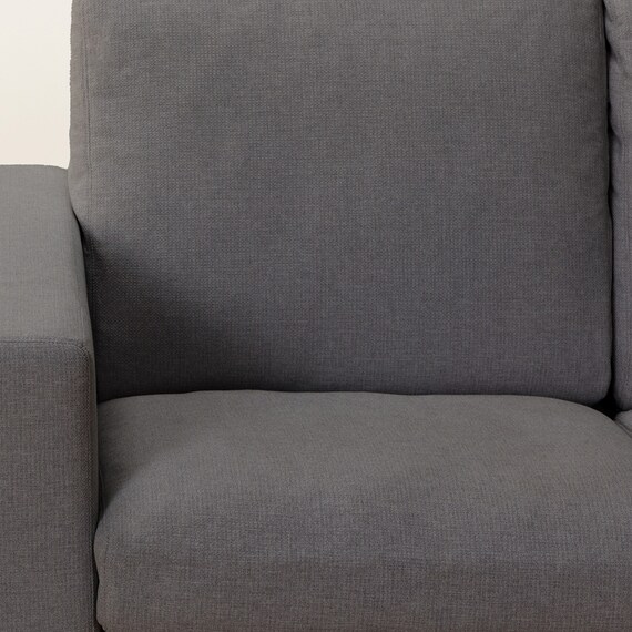 2人掛けカスタマイズソファ 布張りタイプ (MS02 かため ワイド肘 ロータイプ/プラスチック脚BK MGY) 15枚目画像