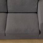 2人掛けカスタマイズソファ 布張りタイプ (MS02 かため ワイド肘 ロータイプ/プラスチック脚BK MGY) 16枚目画像