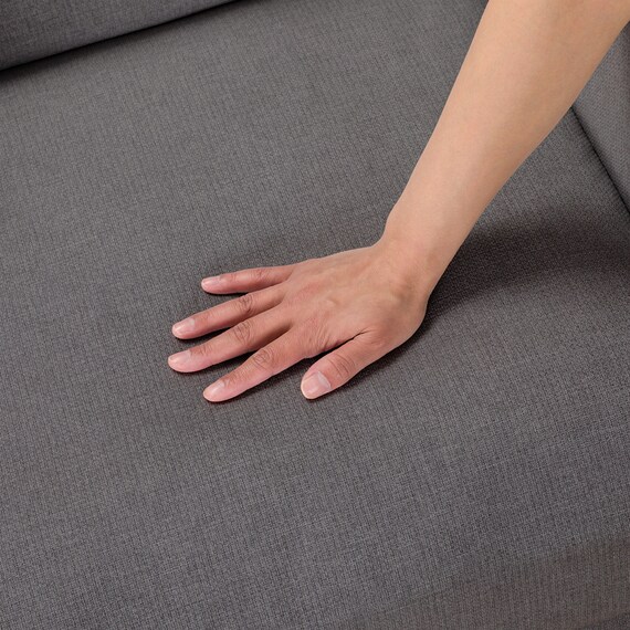 2人掛けカスタマイズソファ 布張りタイプ (MS02 かため ワイド肘 ロータイプ/プラスチック脚BK MGY) 20枚目画像