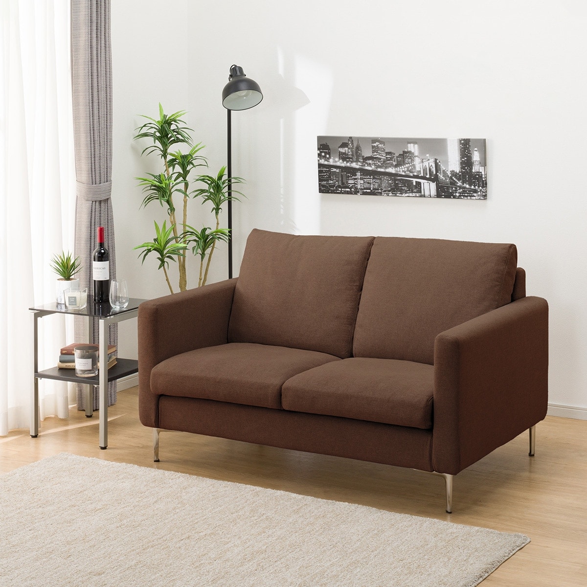 2人掛けカスタマイズソファ 布張りタイプ (ハードタイプ/ハイタイプ