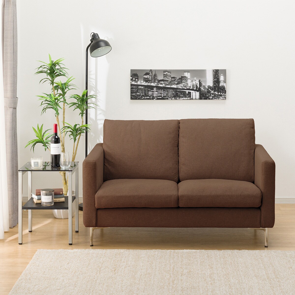 2人掛けカスタマイズソファ 布張りタイプ (ハードタイプ/ハイタイプ