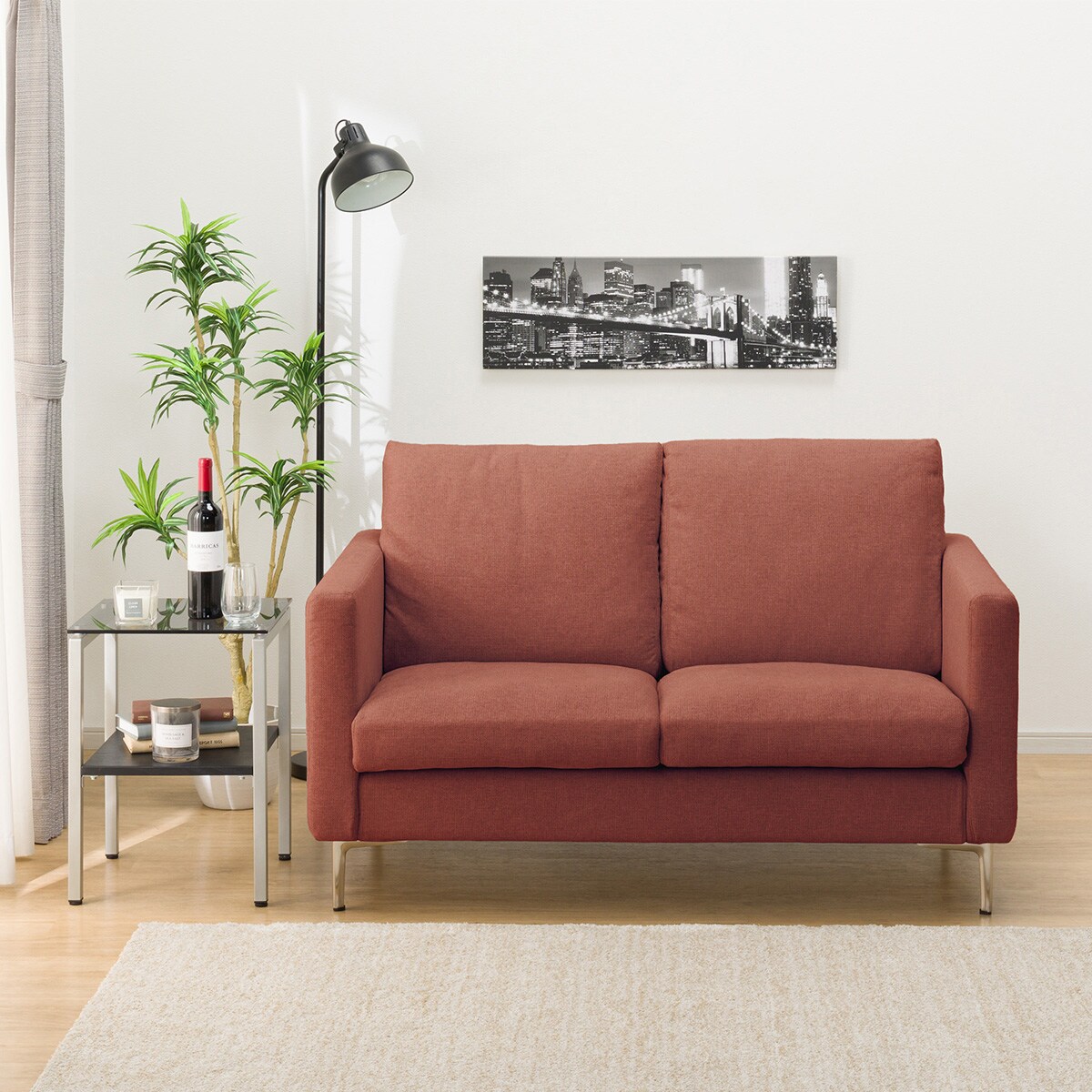 2人掛けカスタマイズソファ 布張りタイプ (ハードタイプ/ハイタイプ